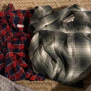 American eagle and Hollister flannel